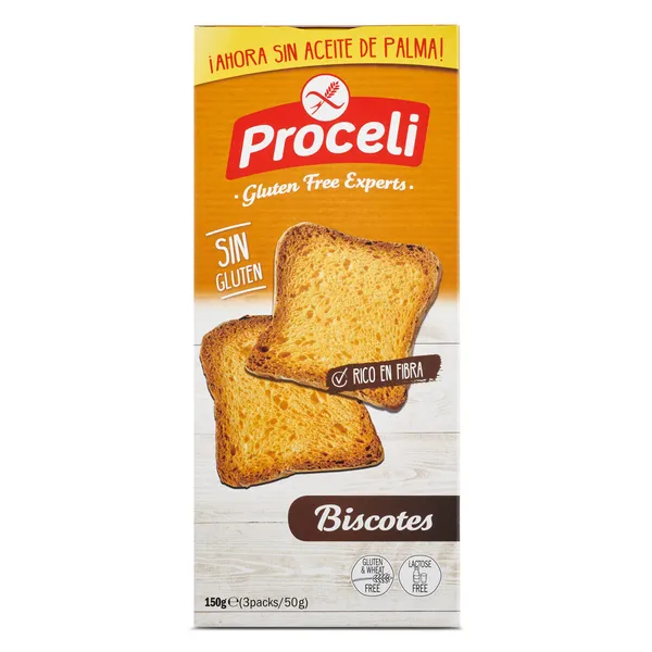 Biscotes sin gluten Proceli caja 150 g 2