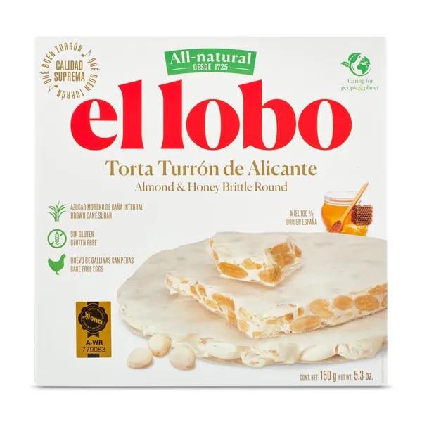 Turrón de alicante El lobo caja 150 g 2