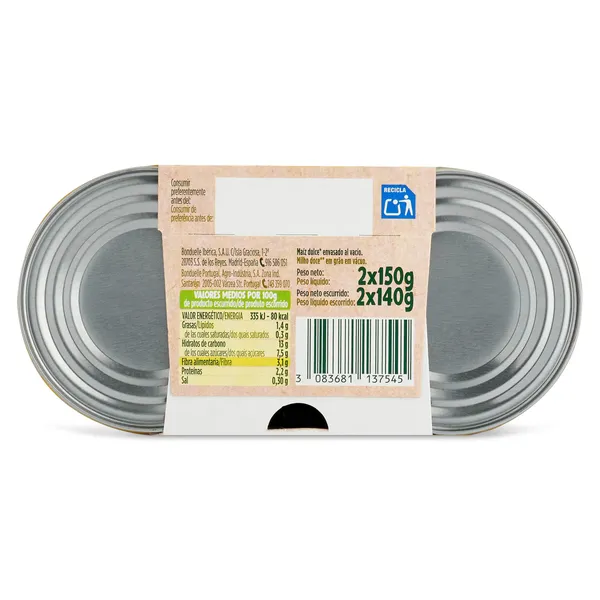 Maíz bio Bonduelle 2 x 140 g 3