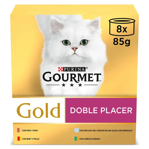 Alimento para gatos doble placer Gourmet 8 x 85 g 2