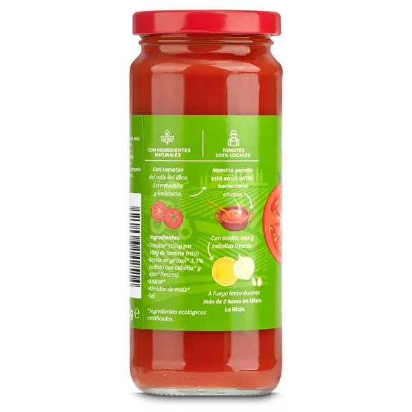 Tomate frito ecológico Orlando frasco 340 g 3