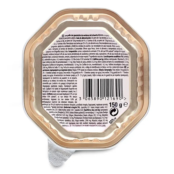 Alimento húmedo para perros recetas de la huerta con pollo Cesar 150 g 3