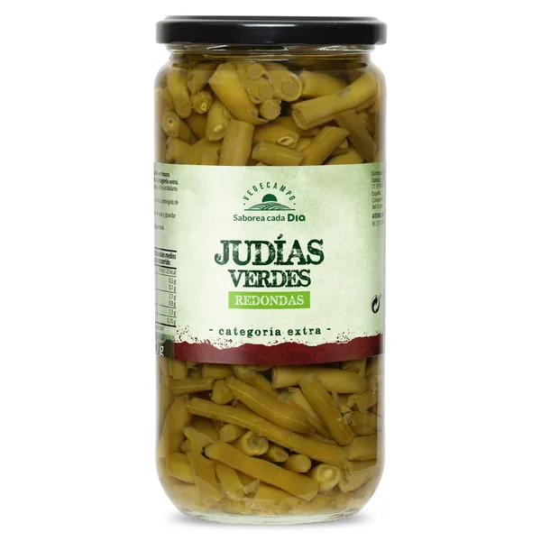 Judías verdes redondas Dia Vegecampo frasco 360 g