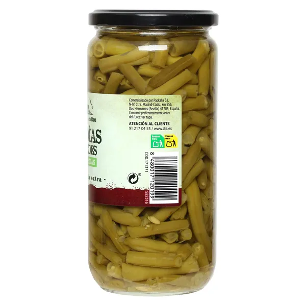 Judías verdes redondas Dia Vegecampo frasco 360 g 3