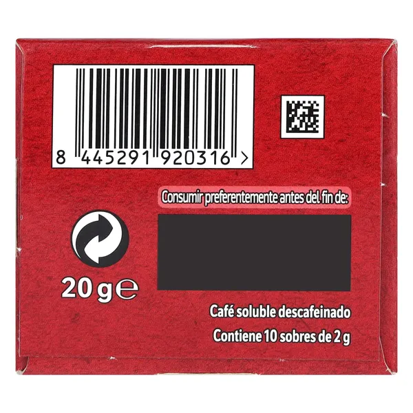 Café soluble descafeinado Nescafé caja 20 g 4