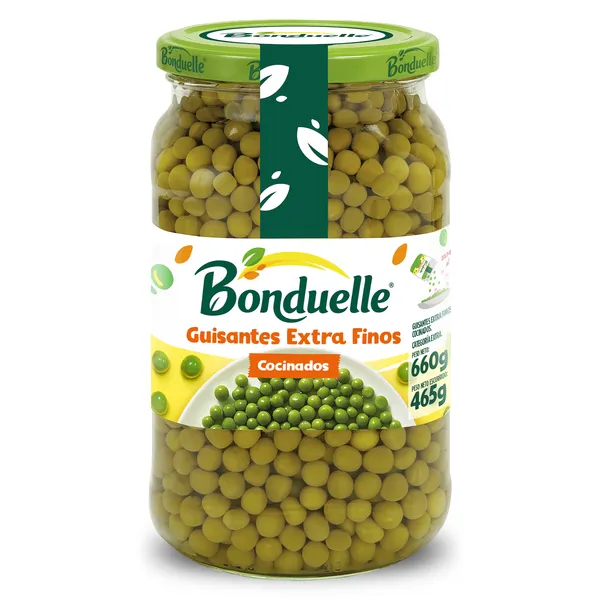 Guisantes extra finos Bonduelle frasco 465 g