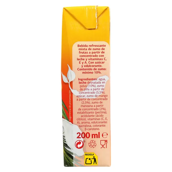 Bebida de fruta y leche tropical Dia Saborfera pack 6 x 200 ml 5
