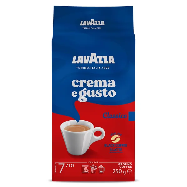 Café molido natural crema e gusto Lavazza bolsa 250 g 2