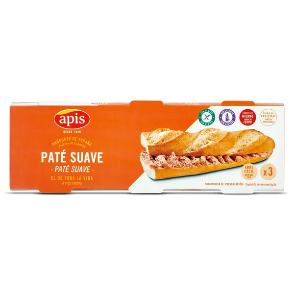 Paté suave Apis 3 x 80 g 2