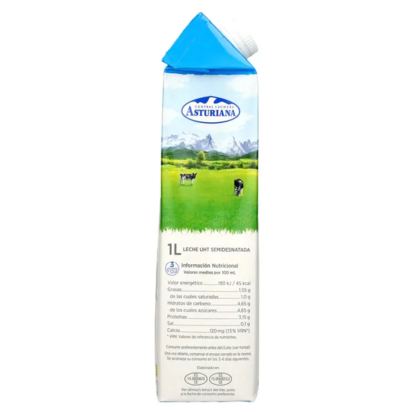 Leche semidesnatada Asturiana 1 L 3