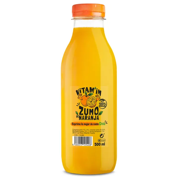 Zumo de naranja recién exprimido 500 ml 2