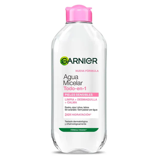 Agua micelar todo en uno para todo tipo de piel Garnier bote 400 ml