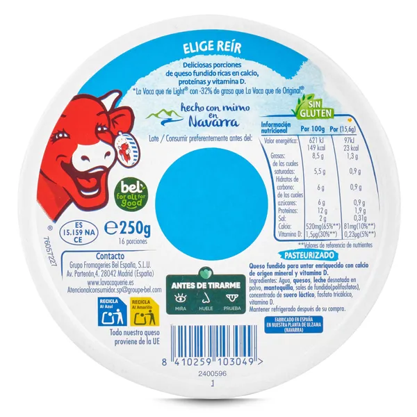 Queso en porciones light La Vaca que ríe 250 g 2