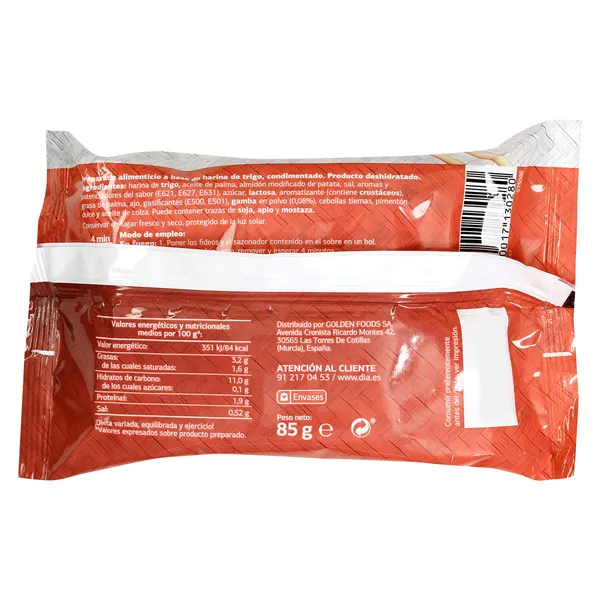 Noodles sabor gamba Al Punto Dia sobre 85 g 2