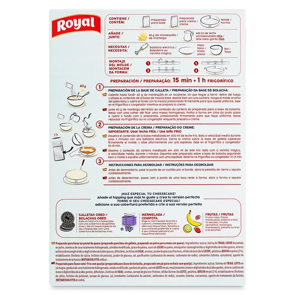 Preparado para tarta de queso Royal caja 300 g 4