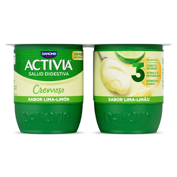 Bífidus cremoso de lima-limón Activia pack 4 x 115 g 2