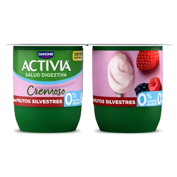 Bífidus desnatado sabor frutas silvestres Activia pack 4 x 115 g 2