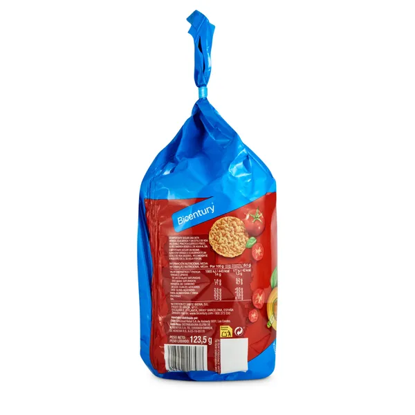 Tortitas de maíz con tomate y aceite de oliva Bicentury bolsa 123 g 3