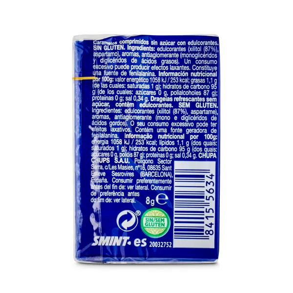 Pastillas de menta sin azúcar Smint caja 8 g 2