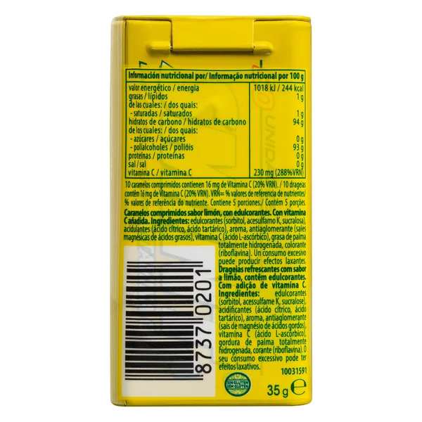 Caramelos de limón sin azúcar Smint lata 35 g 3