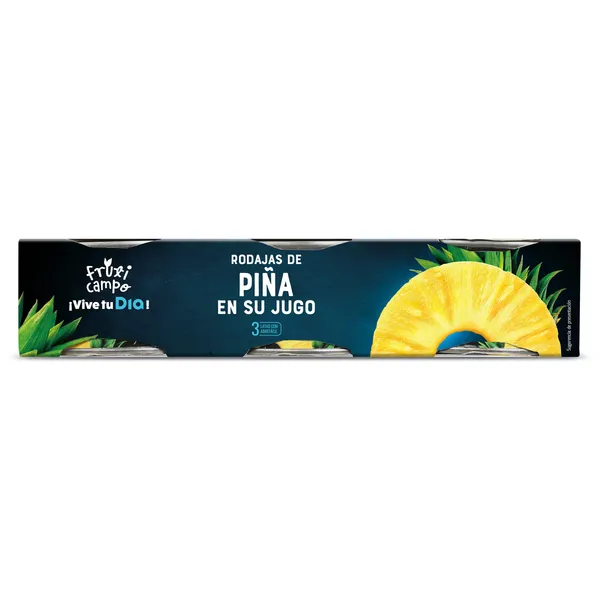Piña en su jugo en rodajas Dia Fruticampo lata 3 x 137 g 3