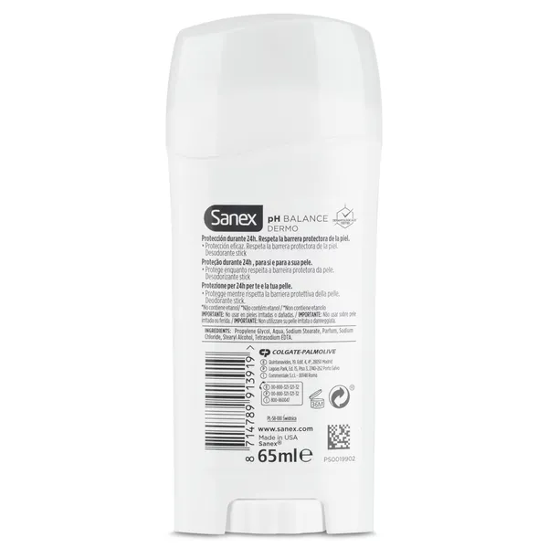 Desodorante en barra protección Sanex Dermo bote 65 ml 2