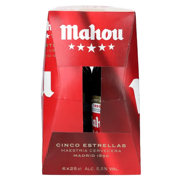 Cerveza Mahou 5 Estrellas pack 6 x 25 cl 4