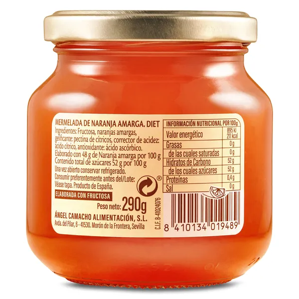 Mermelada de naranja amarga diet La vieja fabrica 290 g 3