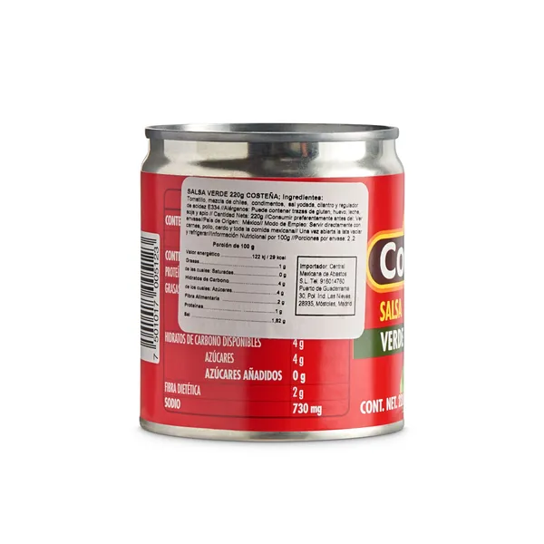 Salsa mexicana verde La costeña 220 g 3