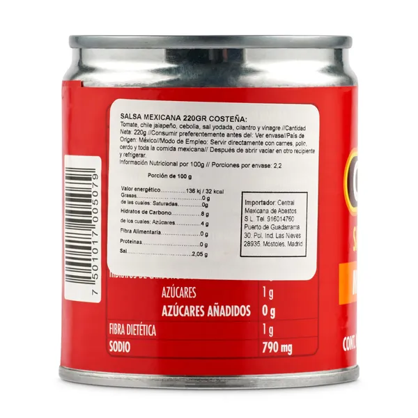 Salsa mexicana casera La costeña 220 g 3