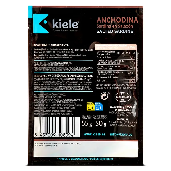 Filetes de sardina anchoada Kiele 50 g 3