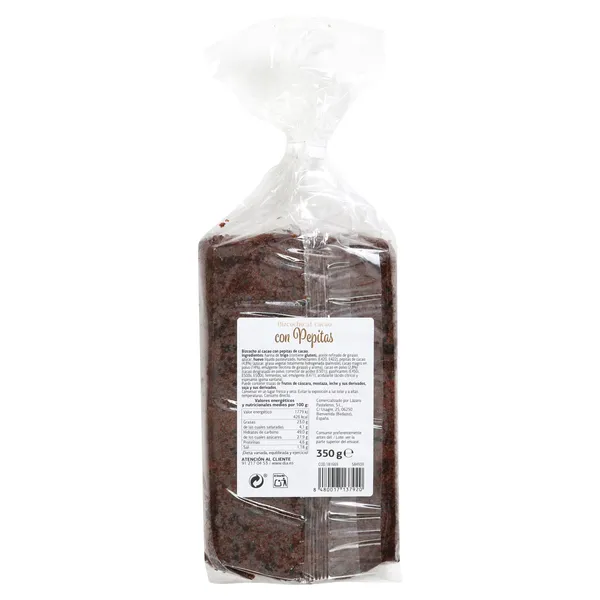 Bizcocho con pepitas de chocolate El molino de Dia bolsa 350 g 2