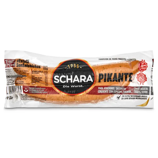 Salchichas cocidas picantes Schara 170 g 2