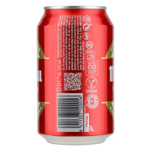 Cerveza Mahou 5 Estrellas lata 33 cl 2