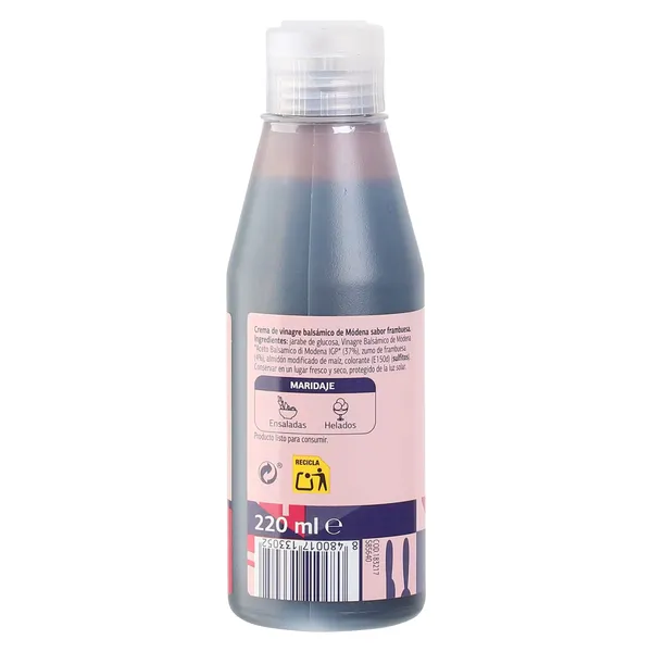 Crema de vinagre de módena con frambuesa Aliña tu Dia 220 ml 4
