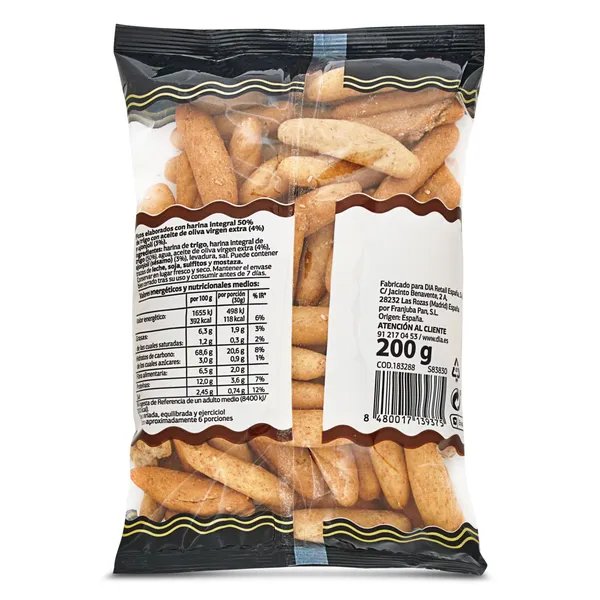 Picos integrales con aceite de oliva El molino de Dia 200 g 3