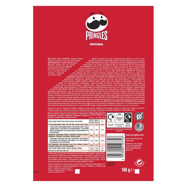 Pringles original 165 g 3