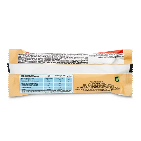 Barritas de chocolate blanco y avellanas Kinder Bueno 39 g 4