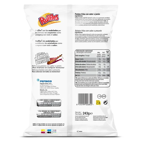 Ruffles jamón 243 g 3