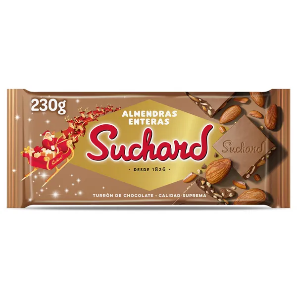 Turrón de chocolate con almendras enteras Suchard 230 g