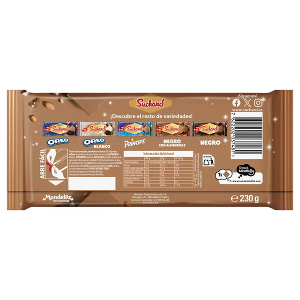Turrón de chocolate con almendras enteras Suchard 230 g 2