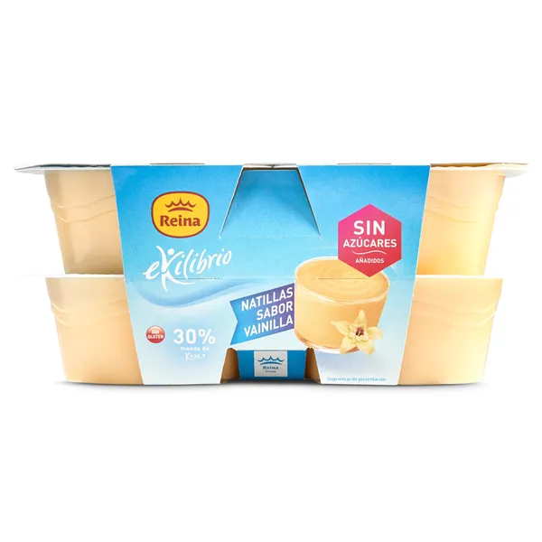 Natillas de vainilla sin azúcar Reina pack 4 x 125 g 3