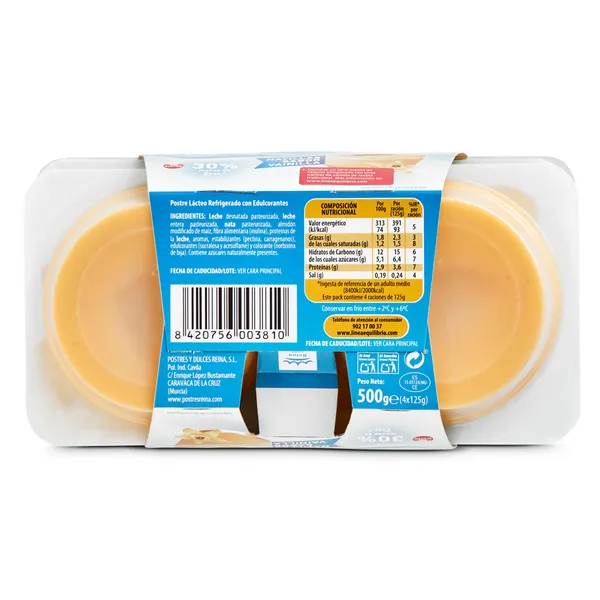 Natillas de vainilla sin azúcar Reina pack 4 x 125 g 4