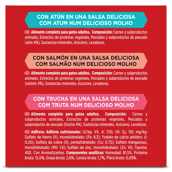 Alimento para gatos con atún/salmón/trucha Gourmet caja 300 g 3
