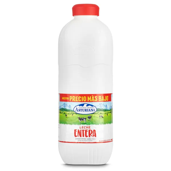 Leche entera Central Lechera Asturiana botella 2.2 L 2