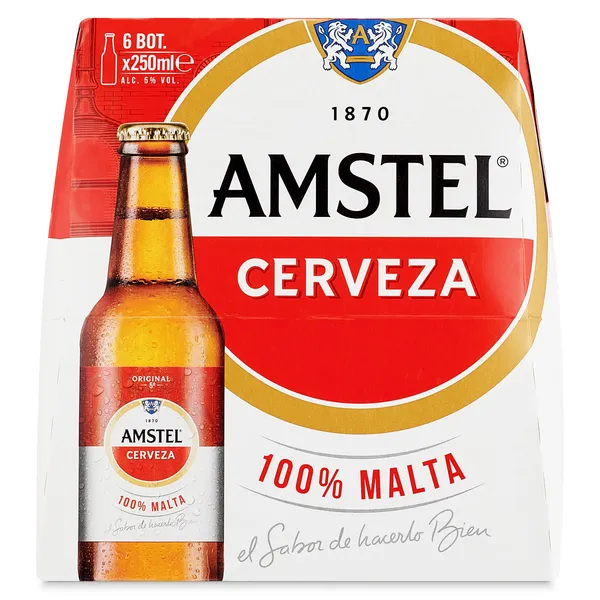Cerveza Amstel botella 6 x 25 cl 2