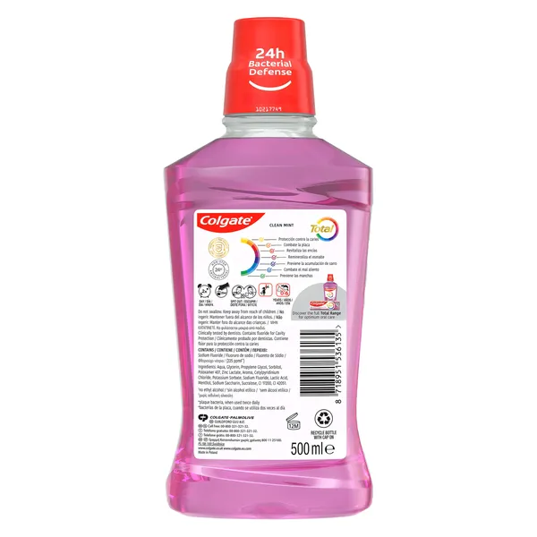 Enjuague bucal encías sanos Colgate Total botella 500 ml 2