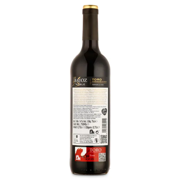Vino tinto D.O. Toro Bajoz botella 75 cl 2