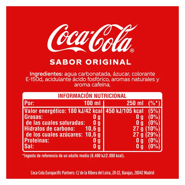 Refresco de cola sabor original Coca-Cola lata 500 ml 3