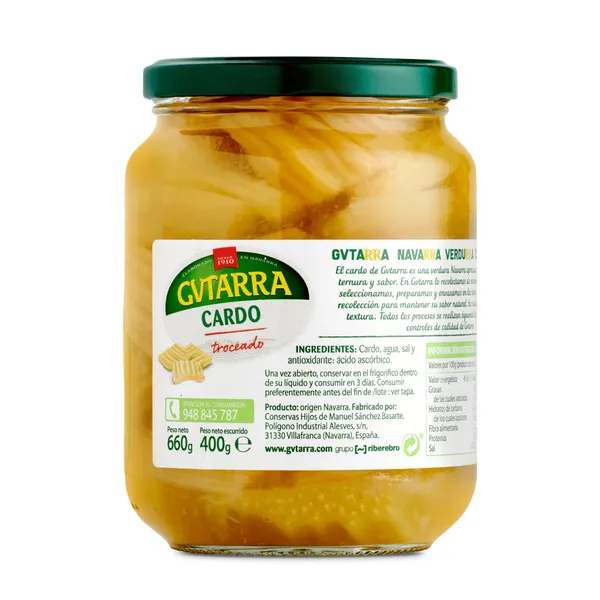 Cardo troceado Gvtarra frasco 400 g 2
